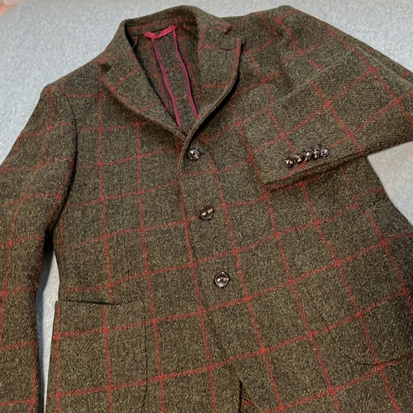 Devan Vincent Tweed Wool Sports Coat Jacket Blazer Medium Equestrian Safari Boho - Picture 2 of 13
